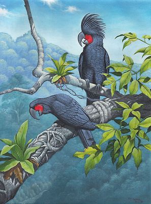 Hand painting Balinese Parrot 298 économies