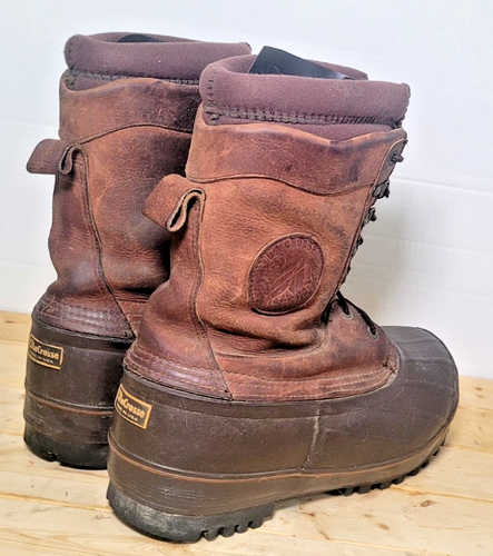 Botas de pato aisladas vintage LaCrosse hechas en EE. UU. talla 13 forros de lana cuero goma - Imagen 5 de 24