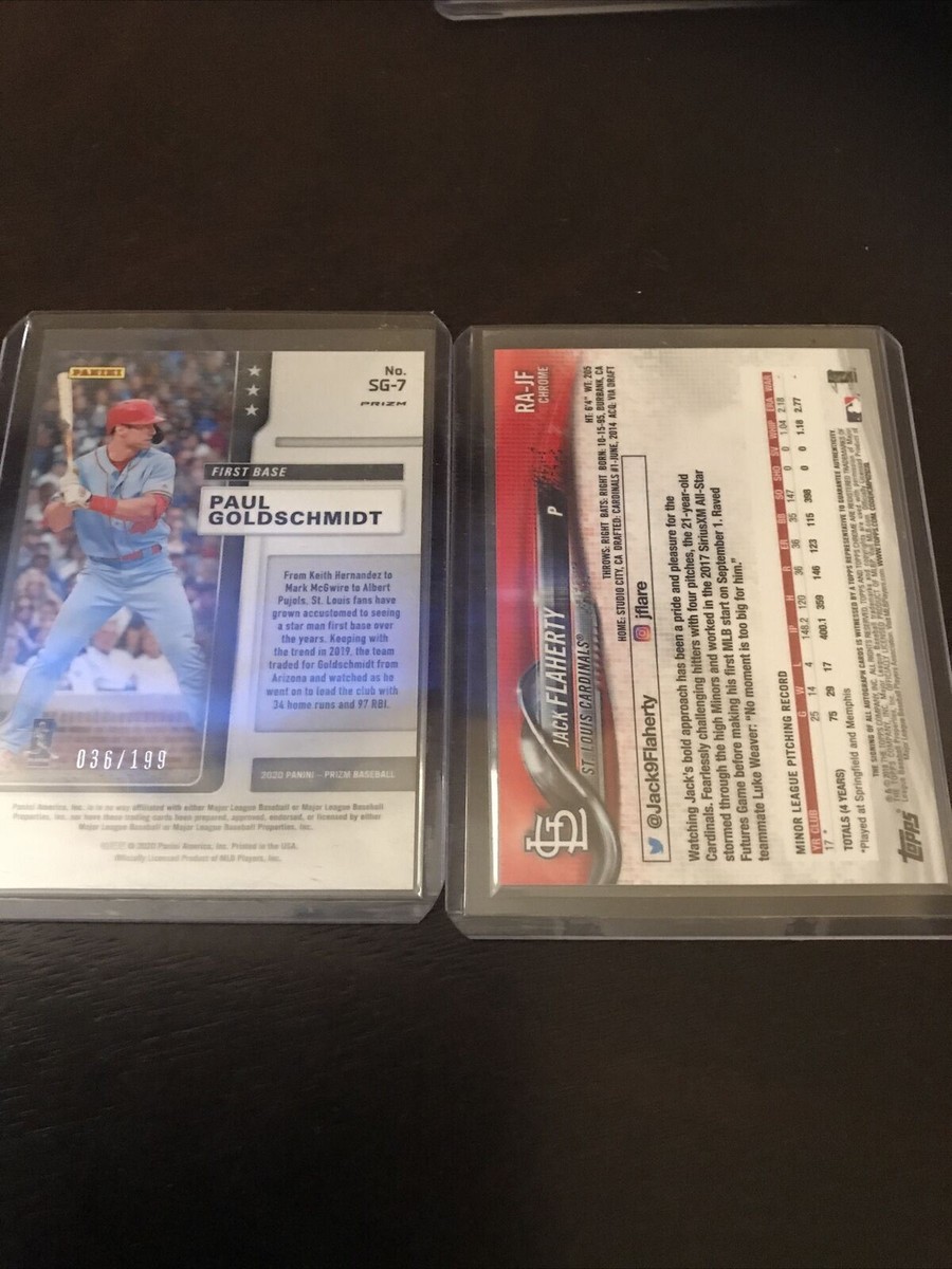 Panini Prizm Blue And Chrome RC Auto Jack Flaherty And Paul