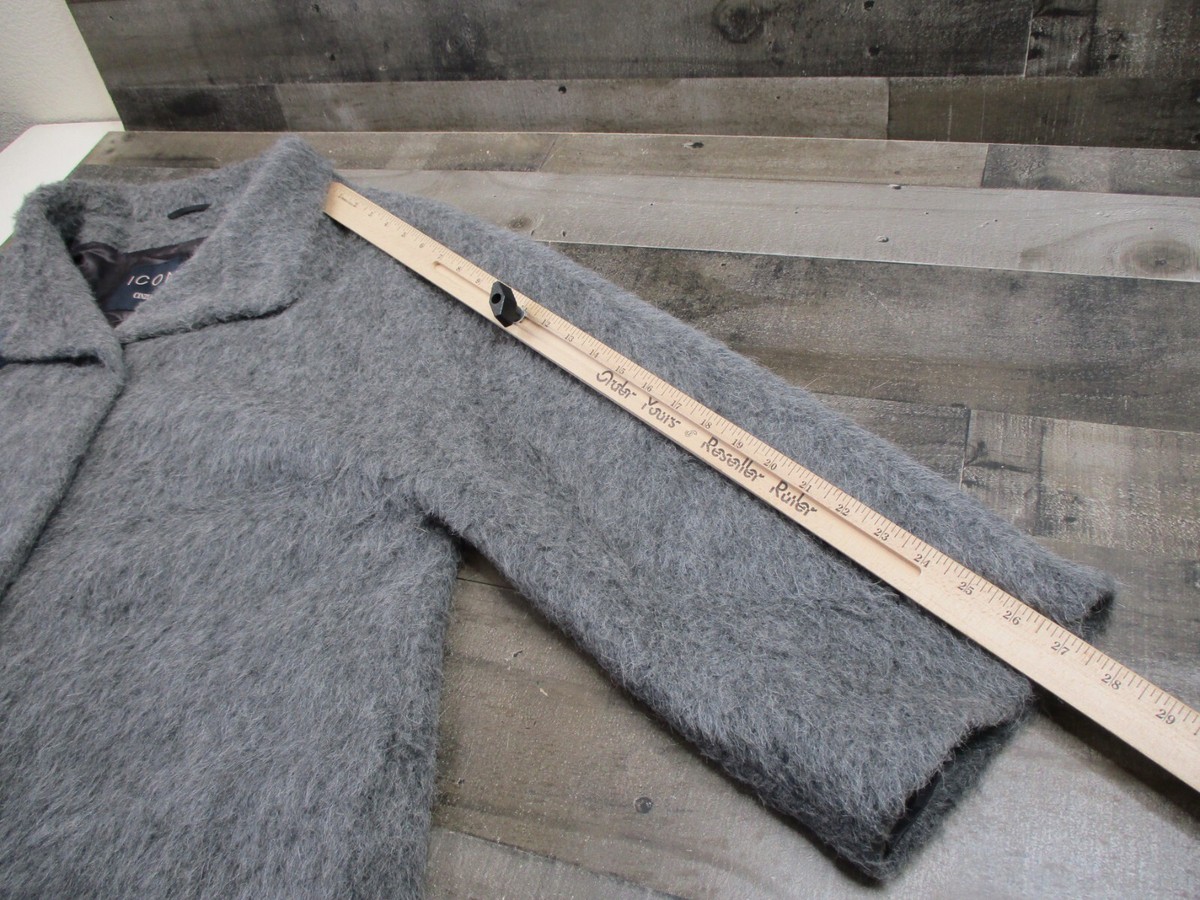 Cinzia Rocca Icons Coat Womens Size 10 Gray Wool Alpaca Collared