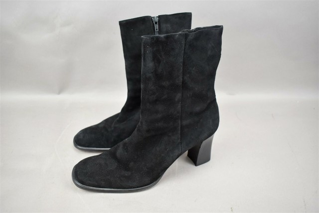 zip up suede boots