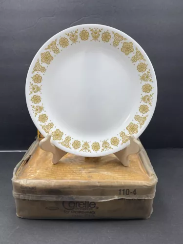 NEW Lot of 12 Vintage Corelle Butterfly Gold Dinner Plates 10-1/4” Yellow  NOS