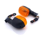 Bike It Universal Motorcycle Classic Style Indicators With Black Body Amber Lens