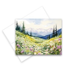 12 All Occasion Notecard Blank with Envelopes Greeting Cards - Mountain Meadow