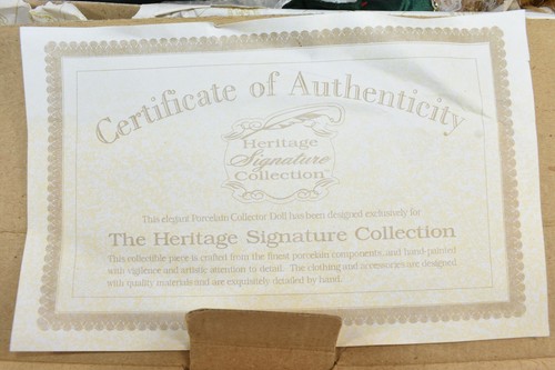 Heritage Porcelain Vanity Doll 18" - Picture 9 of 10