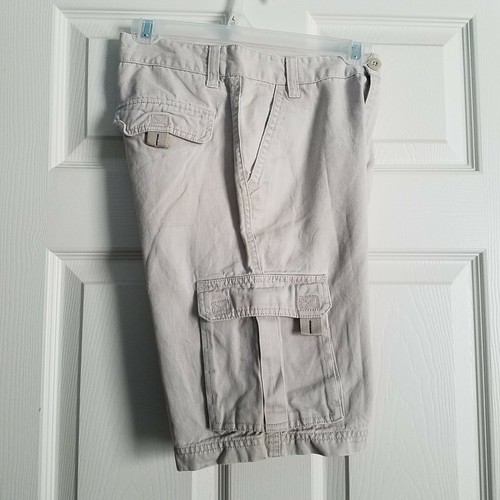 Duck Head Jeans Size 12 Regular Flat Front Light Beige Cargo Shorts Waist 24 - Picture 9 of 11
