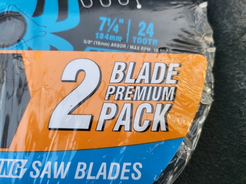 Spyder Tarantula (2) Pack 7 1/4 in Carbide Steel Circular Saw Blade 24 Tooth 6X - Picture 8 of 9
