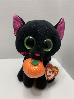 Ty Beanie Boos Potion Black with Purple Cat Medium- NEW