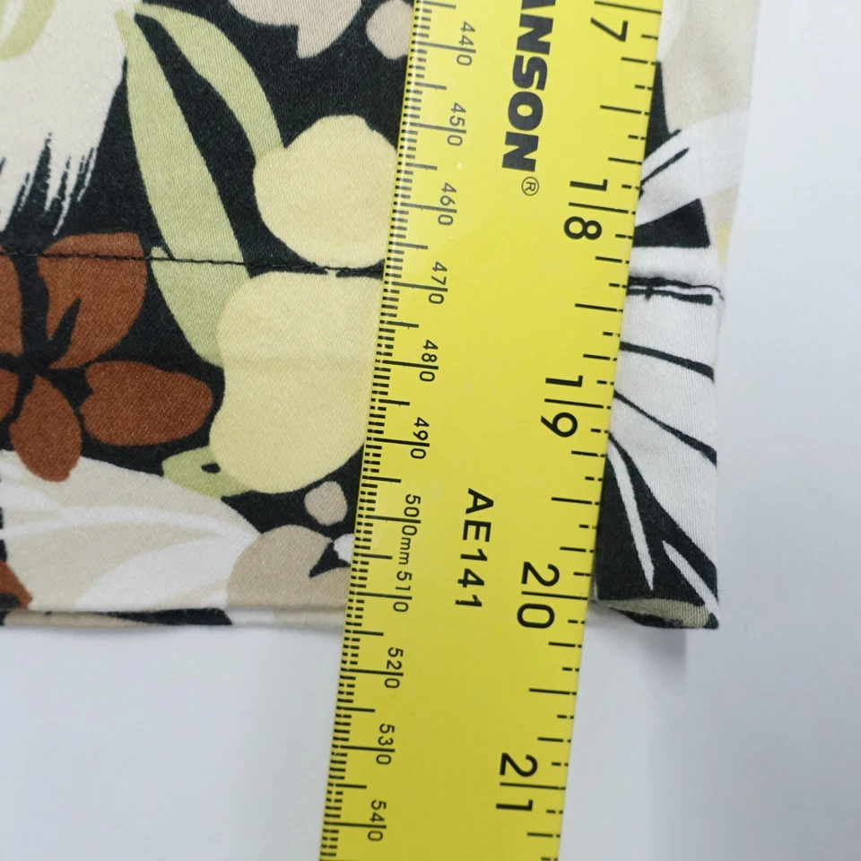 Vintage White Stag Capri Pants Women 14 Average Multicolor Floral Cotton Stretch - Image 2 of 4