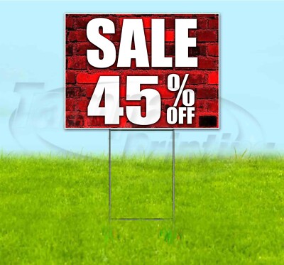 SALE 45% OFF 18x24 Yard Sign WITH STAKE Corrugated Bandit USA BUSINESS DEALS