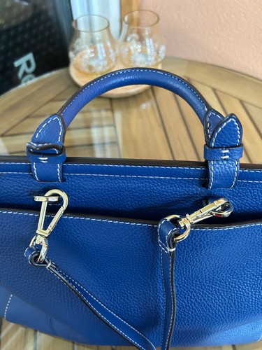 BOSS Hugo Boss Luxus Damen Leder Tasche Henkeltasche Blau Gr. XL - Bild 5 von 7