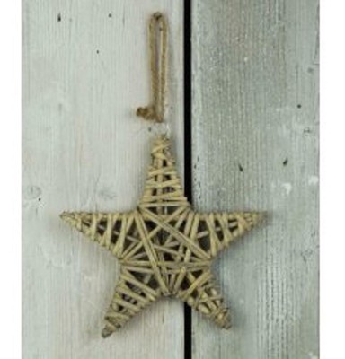 Hanging Woven Natural Willow Star Decoration Rustic Home