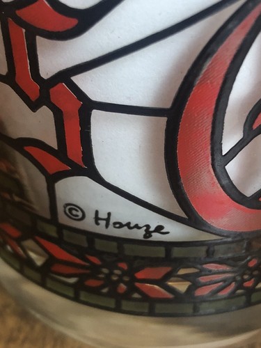 4er Set - Vintage Houze Buntglas JAHRESZEITENGRÜSSE Weihnachtsgläser - Bild 7 von 17