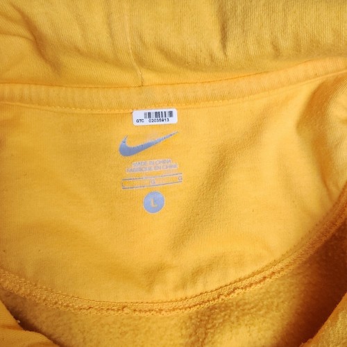 Nike Baylor Bears Hoodie Embroidered Spell Out Pullover Sweatshirt Yellow Large - Picture 4 of 10