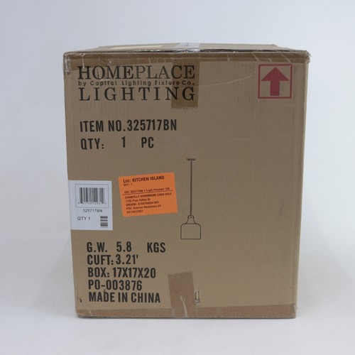 Homeplace by Capital Lighting Crawford Water Glass Pendant 325717BN - Picture 4 of 4