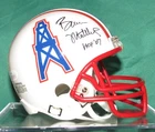 Bruce Matthews Signed Auto Mini Helmet Oilers HOF JSA COA