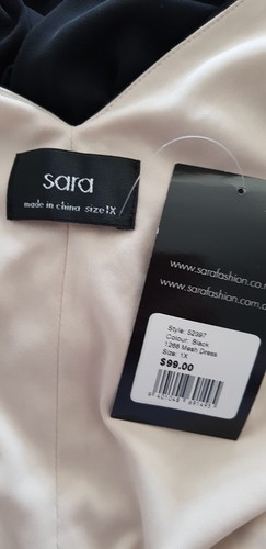 *LADIES *BLACK OVERLAY * EVENING DRESS*SARA*SIZE 1X* NEW WITH TAGS * - Picture 7 of 7
