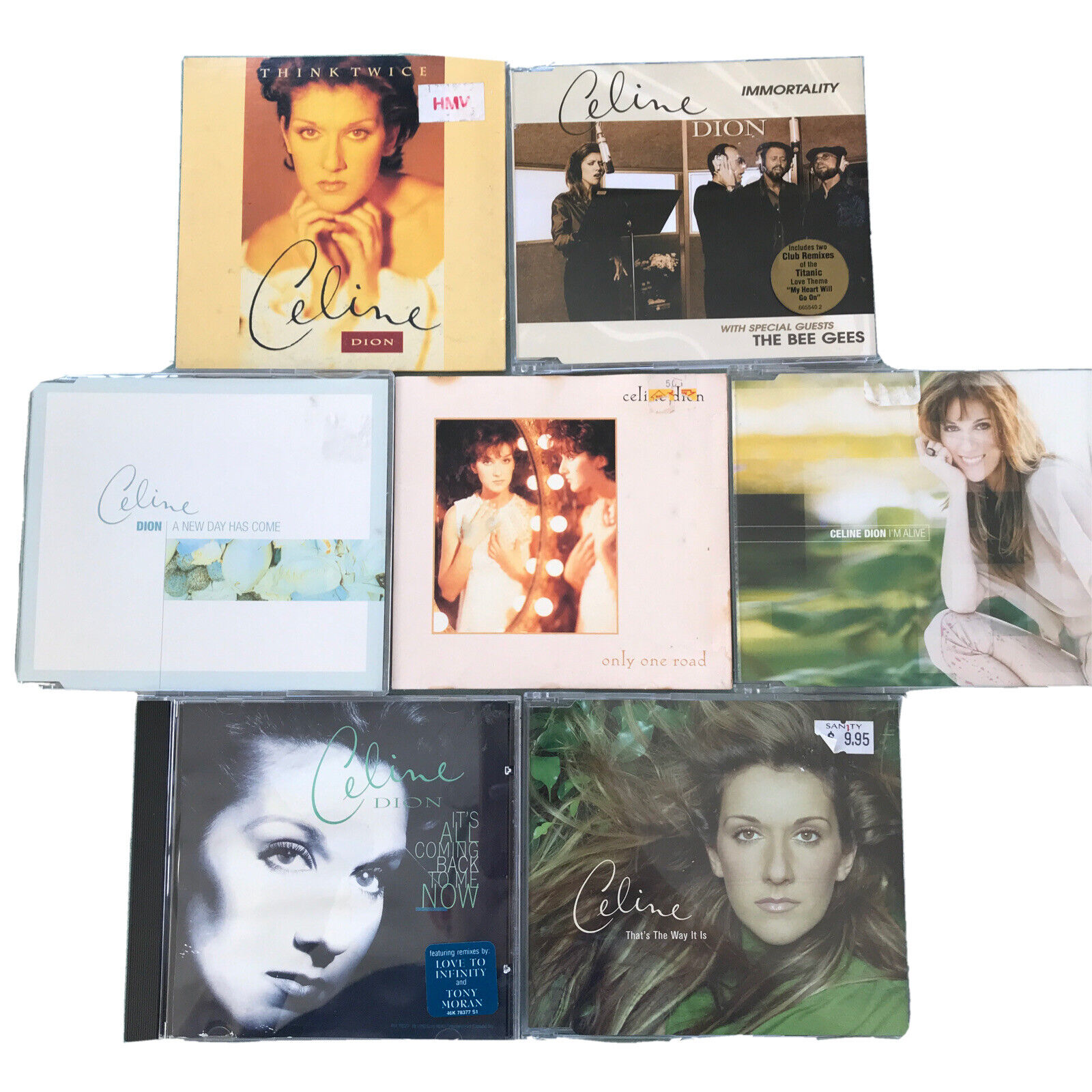 Celine Dion CD Singles Bulk Lot x7 90s 00s Pop AUSTRALIAN Editions Bonus Tracks