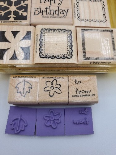 Rubber Stamps Stampin Up Sketch It Full Set of 12 & 25 Other Stampin Up Stamps - Picture 6 of 12