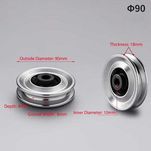 Universal Aluminum Diameter Pulley Wheel Lift Heavy Load Fitness Gym Equipment - Picture 10 of 12