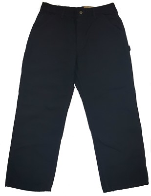 carhartt men's washed duck dungaree flannel lined work pant