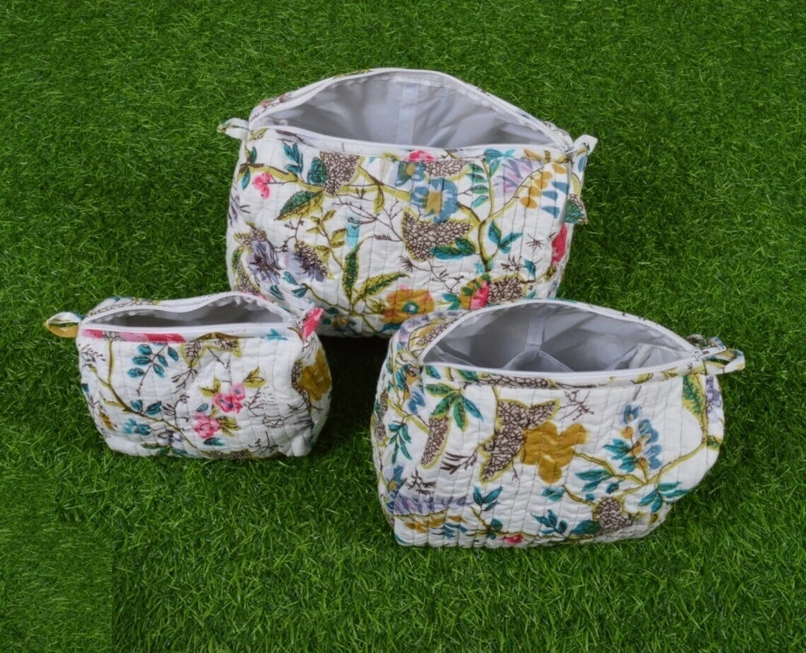 Handmade cosmetic bags clearance