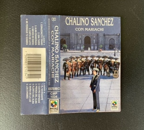 CHALINO SANCHEZ CON MARIACHI CASSETTE MUSART MEXICO '93 NIEVES DE ENERO CORRIDOS - Picture 2 of 5