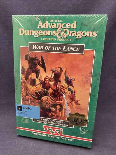 ~1990 Big Box Dungeons & Dragons WAR OF THE LANCE Box 5.25 Computer Game D&D SSI