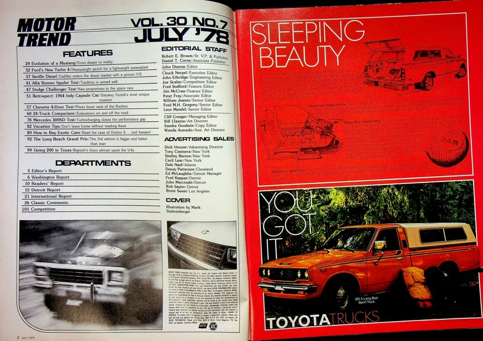 Vtg Motor Trend Magazine July 1978 79 Ford Mustang Design Evolution m2495 Foto 2 de 3