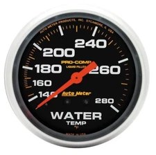 AutoMeter 5431 Pro-Comp Water Temp Gauge 140-280 Deg Liquid Filled 2 5/8in Dia