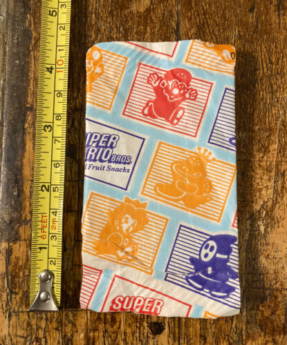Vtg 1989 Super Mario Bros. Real Fruit Snacks Empty Pouch Wrapper Nintendo RARE! - Picture 2 of 5