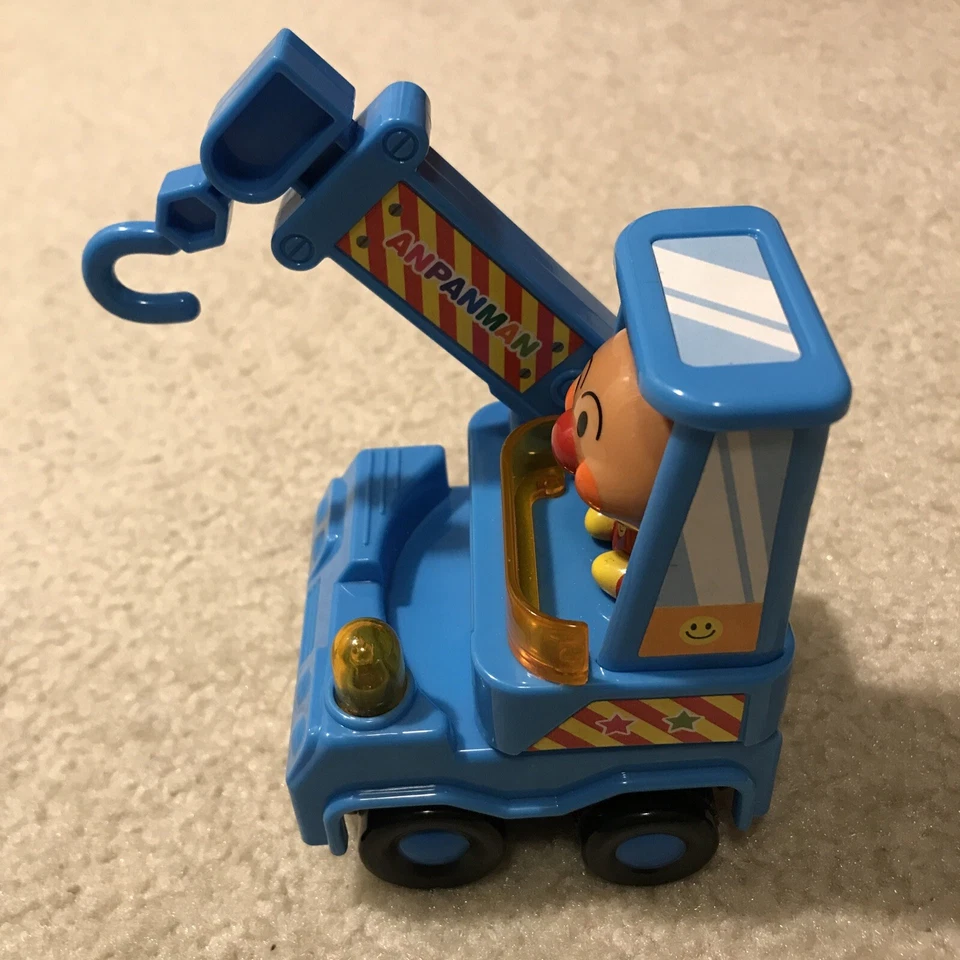 Anpanman Toy Construction Car Vehicle Blue Crane Truck Turns Joy Palette Toddler - Image 2 of 4