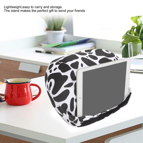 Cow Style Portable Tablet Cushion Printed Canvas Reading Bracket Pillow Hol IDM - Afbeelding 4 van 12