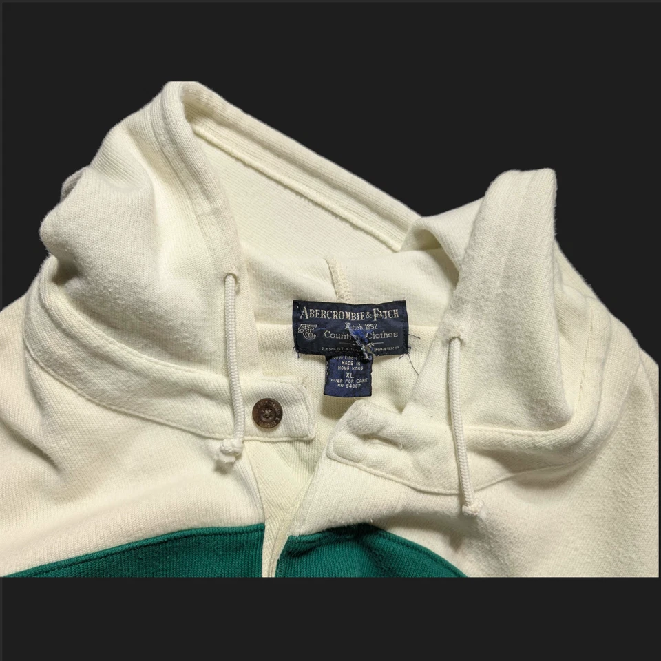 Abercrombie Fitch Country Clothes XL sudadera con capucha para hombre pulóver a rayas Foto 2 de 4