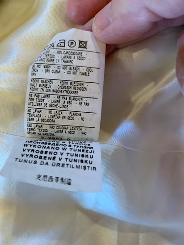 Vintage Elfenbein Wollmischung Gürtel Mantel Benetton Damen EU 42 oder US 6/8 *Hinweis - Bild 17 von 17