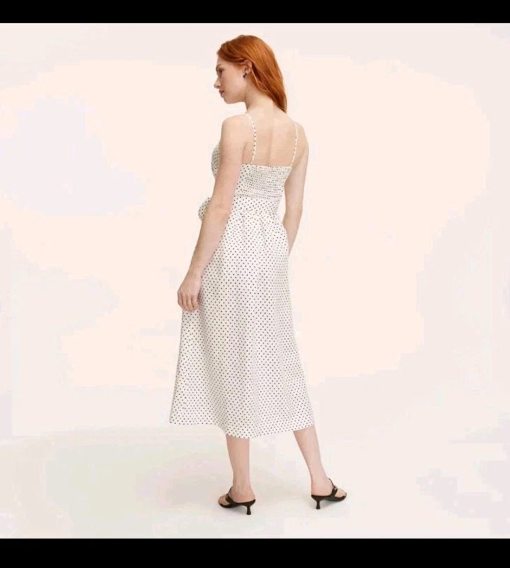 Mini abito midi donna a pois con cravatta in vita kate spade new york taglia XS