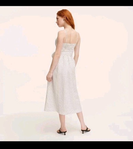 Mini Vestido Midi Para Mujer Lunares Cintura Corbata - Kate Spade Nueva York Talla XS - Imagen 2 de 5
