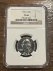 1963 Washington Quarter NGC 25C PF 66 Proof Coin