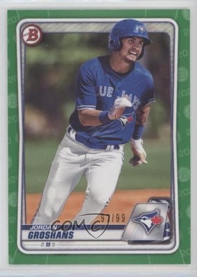 2020 Bowman Draft Green Border 92/99 Jordan Groshans #BD-32 z6b
