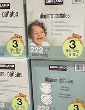 Kirkland Signature Diapers 3 16-28 Lb 222 Count