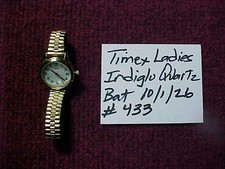 #433 - Timex Ladies Indiglo Quartz Watch, New Battery Installed 10-1-26