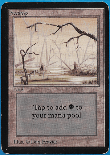 Swamp (B Two Branches) Alpha PLD Basic Land MAGIC MTG CARD (ID# 497363) ABUGames - Picture 1 of 2