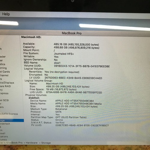 Apple MacBook Pro metà 2012 13" A1278 Core i5 2,5 GHz 4 GB RAM 500 GB SSD MD101LL/A - Foto 5 di 10