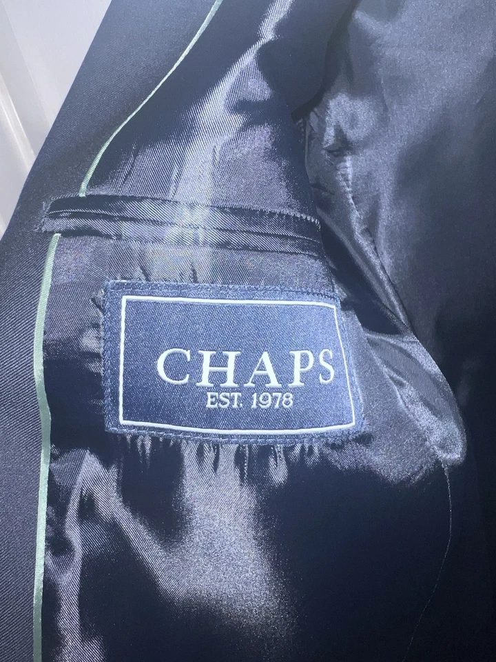 CHAPS мальчиков Blazer 16 R темно-синий Sportcoat золото 2 пуговицы куртка поли смесь - Изображение 3 из 4