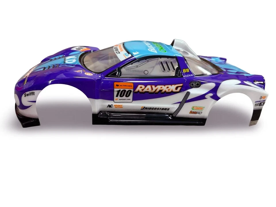 1/10 RC Painted Pre cut On Road Drift Touring Racing Car Body Shell Pruple Blue - Image 2 of 4