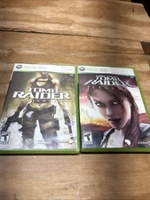 2 Tomb Raider XBOX 360 Games - Legend & Underworld - Game & Case - No Manual