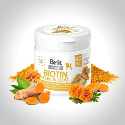 BRIT Vitamins Biotin Skin&Coat für Haut Fell und Immunität adulte Hunde 60 Tab.