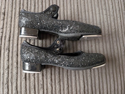 Bloch Techno Tap Black Glitter Tap Shoes Size 13.5 (T32) - Bild 6 von 9