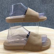 NEW Sun Stone Sandals Womens 7 M Ian Casual Comfort Slip On Flats Slide Brown