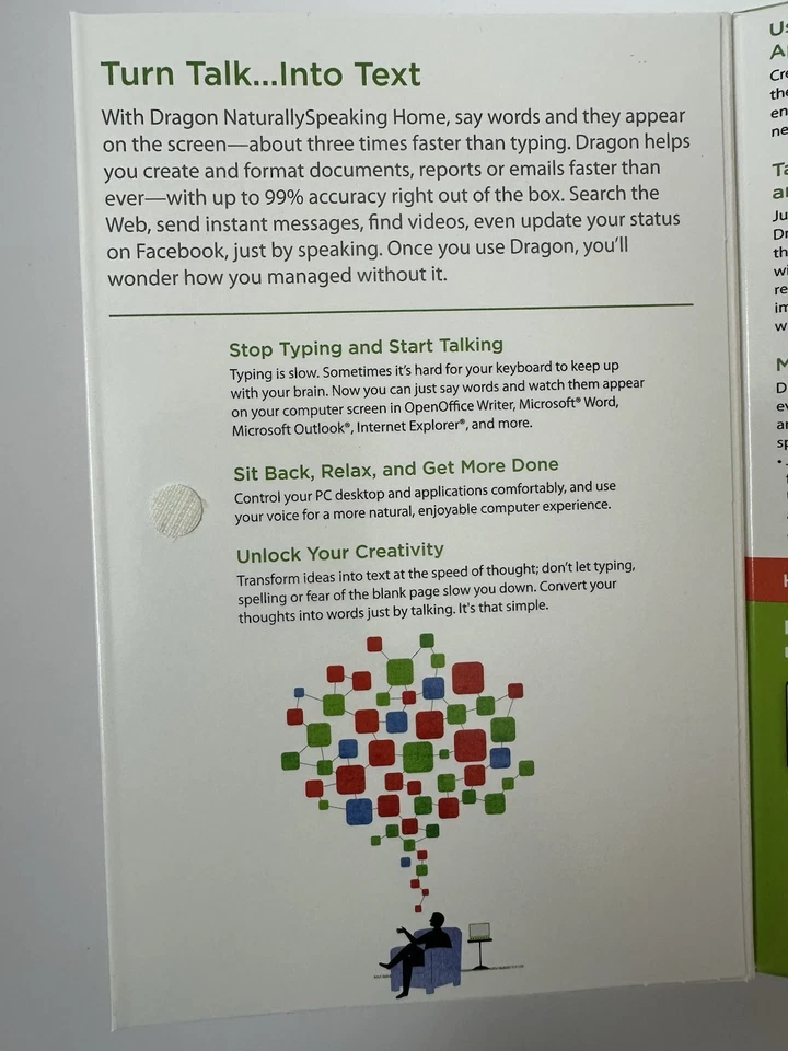 Dragon Nuance Naturally Speaking Home Version 11 w/ Head Set Open Box - Image 3 of 4